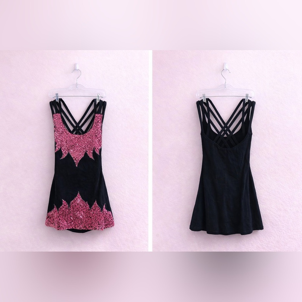 Vintage Black and Pink flame Women's Dress